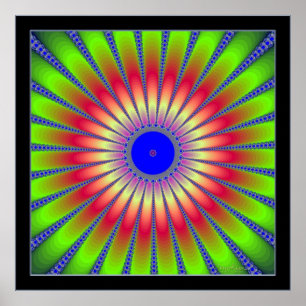 blühendes Fraktal Poster