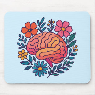 Blühendes Gehirn Mental Wellness Mousepad