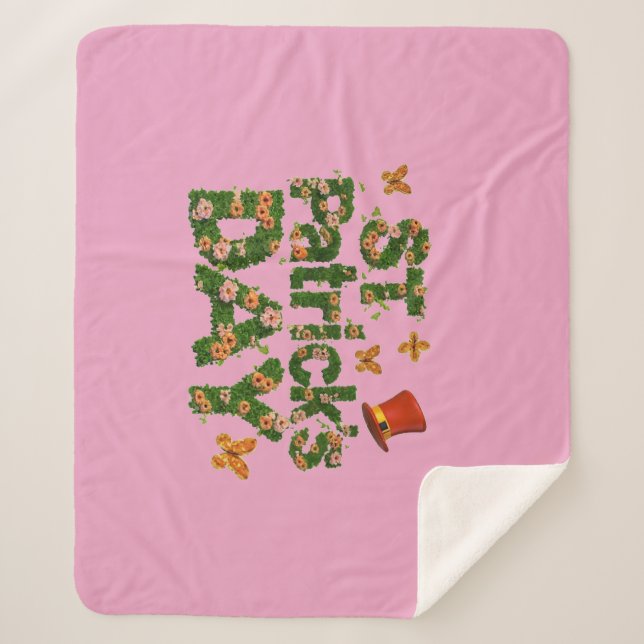 Blühendes Glück: Blumengestein St. Patrick's Sherp Sherpadecke (Vorderseite)