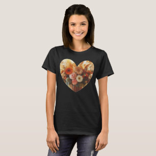 Blühendes Herz Kein Text T-Shirt