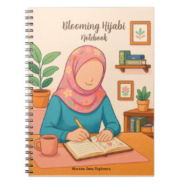 Blühendes Hijabi Notizbuch Notizblock