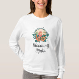 Blühendes Hijabi-T-Shirt (lange Ärmel) T-Shirt