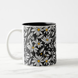 Blühendes Kamomiles-Blumenmuster 1 - Tasse des Kaf