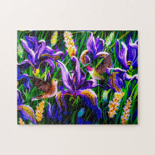 Blühendes Kolibri-Puzzlespiel Puzzle