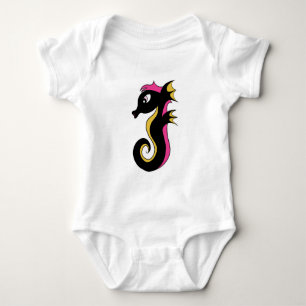 blühendes Neon-Seepferd Baby Strampler
