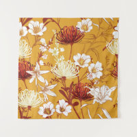 Blühendes Retro: unvollendete Kunst der Blumenschl