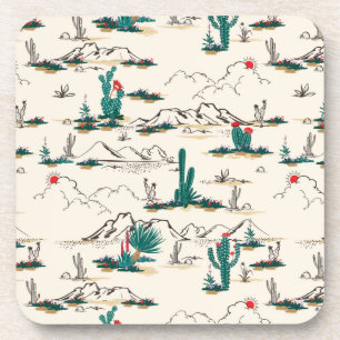 Blühendes Succulents-Muster Getränkeuntersetzer