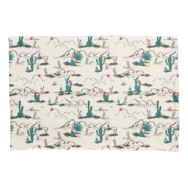 Blühendes Succulents-Muster Kissenbezug (Vorderseite-Links)