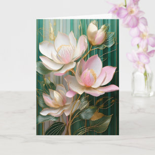 Blühendes Tapetenbild Japanische Magnolienkunst Karte
