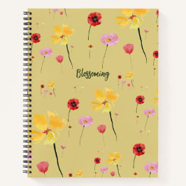 Blühmuster Notizbuch
