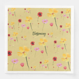 Blühmuster Serviette