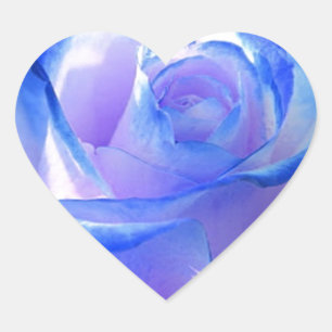 blüht Reben Blütenblume Rosen Blumen Blume blau Li Herz-Aufkleber