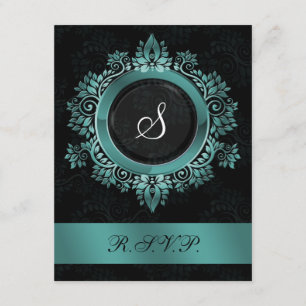 blühtest-Aqua-Monogramm-UAWG RSVP Karte