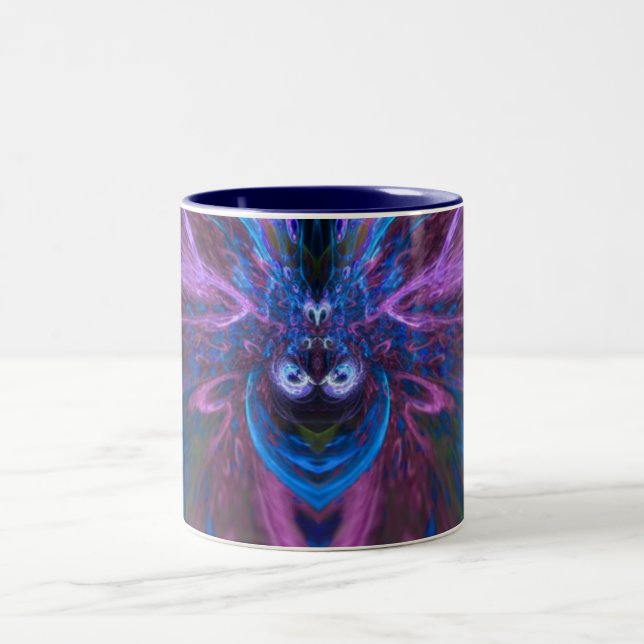 Bluiei Fraktal Face Art Tasse (Mittel)