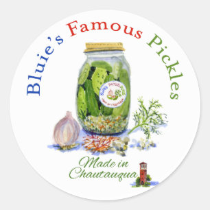 Bluies berühmter Jar of Pickles Runder Aufkleber