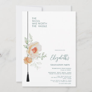 Bluish Green Tassel war es wert, Abschluss zu mach Einladung