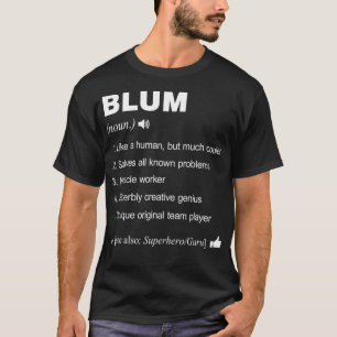 Blum Name Definition Bedeutung Familie Lustig T-Shirt