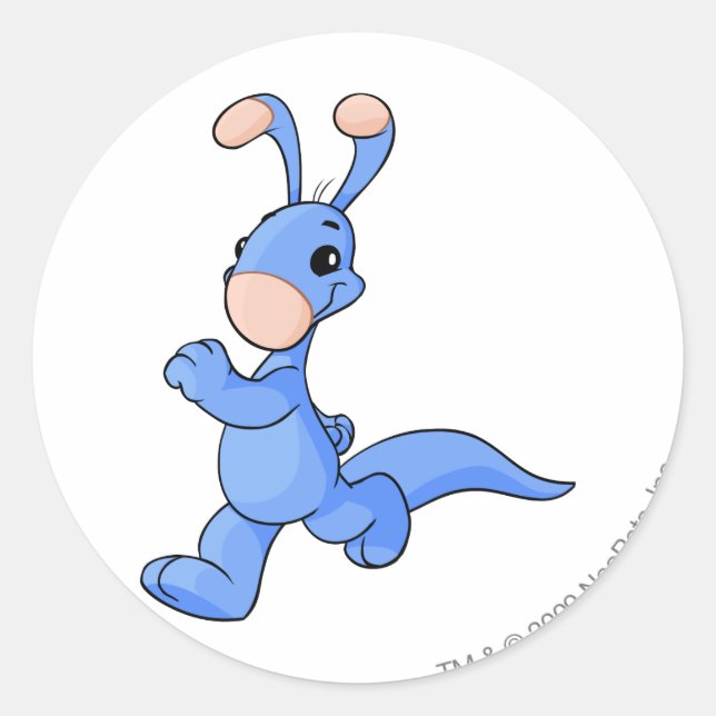 Blumaroo Blue Runder Aufkleber (Vorderseite)