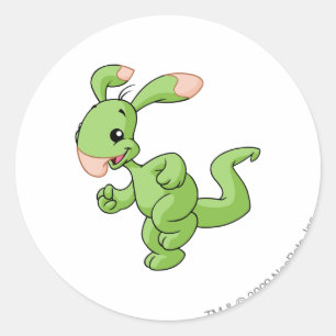 Blumaroo Green Runder Aufkleber