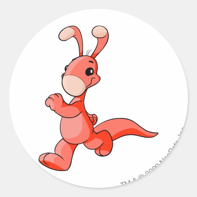 Blumaroo Red Runder Aufkleber (Vorderseite)