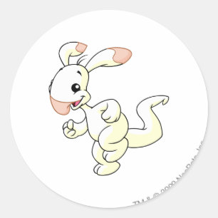 Blumaroo White Runder Aufkleber