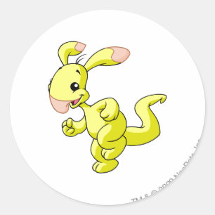 Blumaroo Yellow Runder Aufkleber
