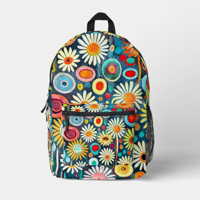 Blume #1004 bedruckter rucksack (Vorderseite)