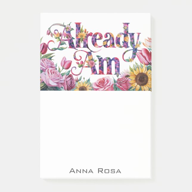 *~* Blume 10 AM AP85 Manifesting Post-it Klebezettel (Vorderseite)