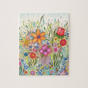 Blume 12 Garten Kunst, Dichtung und Musik Puzzle