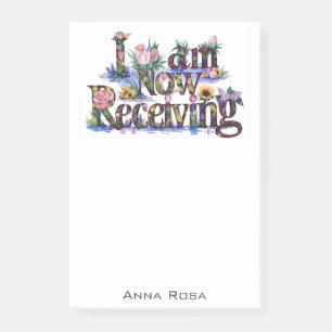 *~* Blume 16 JETZT ERHALTE ICH AP85 Manifesting Post-it Klebezettel