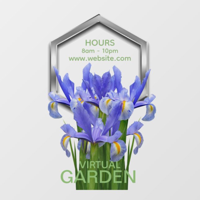 Blume 1 - Fensterklammer: 20.00" x 30.00" Fensteraufkleber (Blatt)