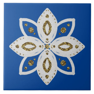 Blume 1 litblau 1 und weiß fliese
