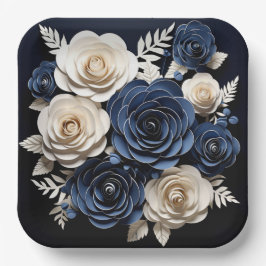 Blume-1-Teller Pappteller