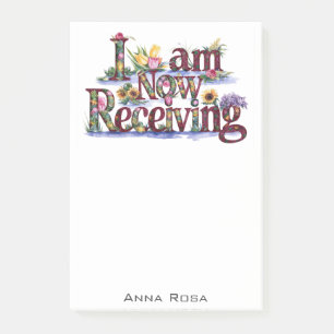 *~* Blume 23 ICH ERHALTE JETZT AP85 Manifesting Post-it Klebezettel