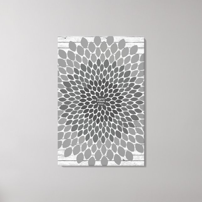 Blume - 250 Signature Guest Book Alternative Print Leinwanddruck (Vorderseite)