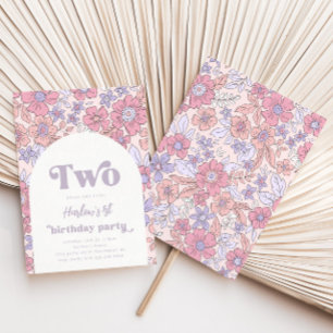 Blume 2. Geburtstag Einladung WILDBLUME