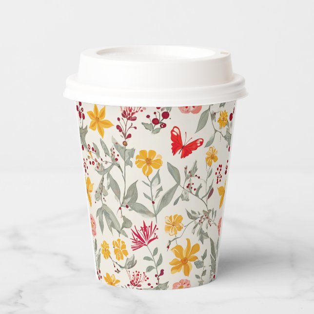 Blume 8oz Paper Cup Pappbecher (Vorderseite)