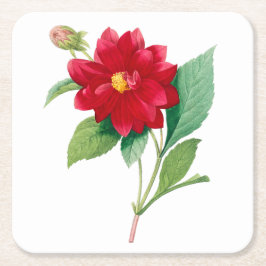 Blume: A010 Dhalia Doble - Rechteckiger Pappuntersetzer