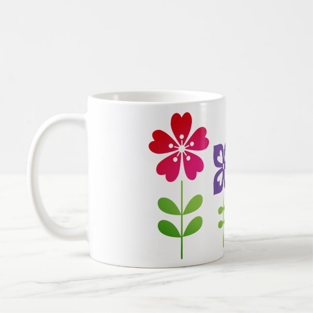 Blume, abstrakt, Natur, farbenfroh Kaffeetasse (Links)