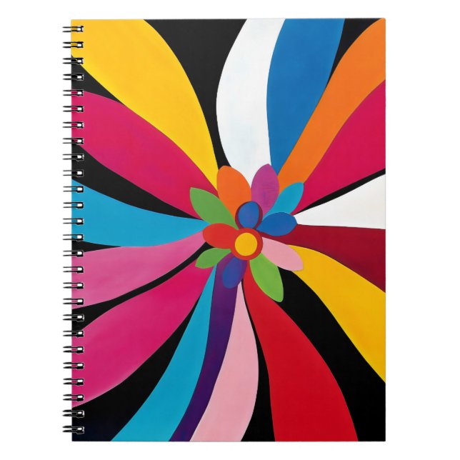 Blume Abstrakt Notizblock (Vorderseite)