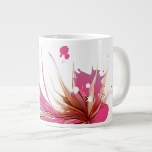 Blume abstrakter Hibisken Jumbo-Tasse