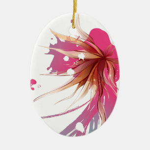 Blume abstrakter Hibisken Keramikornament