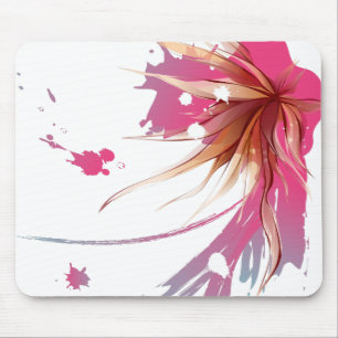 Blume abstrakter Hibisken Mousepad