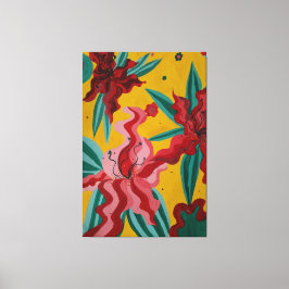 Blume, Abstraktion, Abstraktionismus, Leinwanddruck