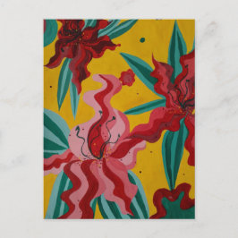 Blume, Abstraktion, Abstraktionismus, Postkarte