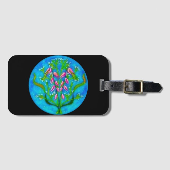 Blume Acryl Gepäckanhänger (Vorderseite (Horizontal))