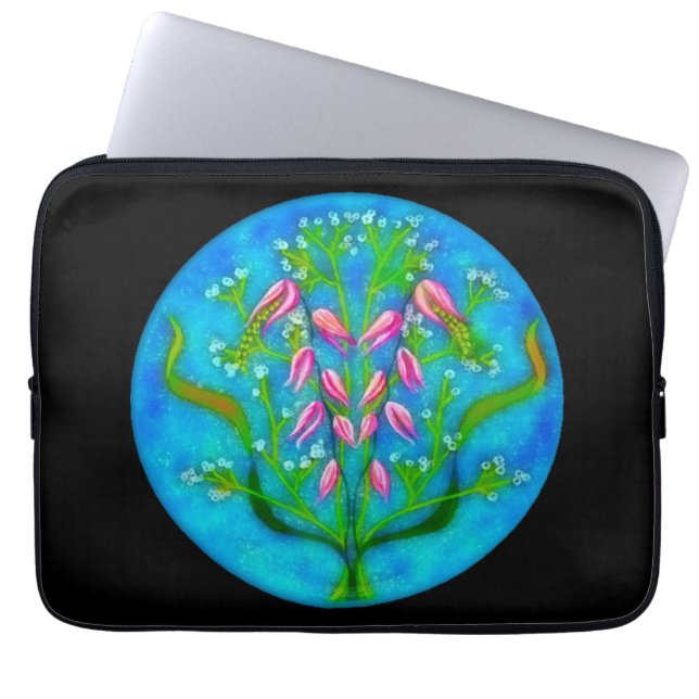 Blume Acryl Laptopschutzhülle (Vorderseite)