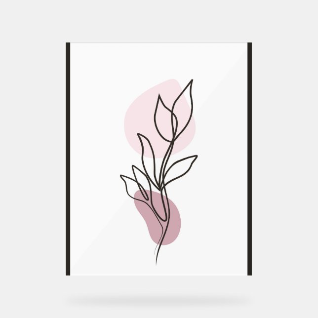 Blume Acrylschild (Vorderseite)