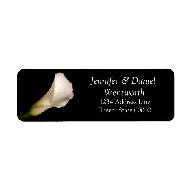 Blume Address Labels White Calla Lily (Vorne)