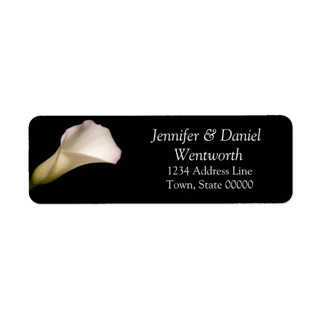 Blume Address Labels White Calla Lily (Vorne)